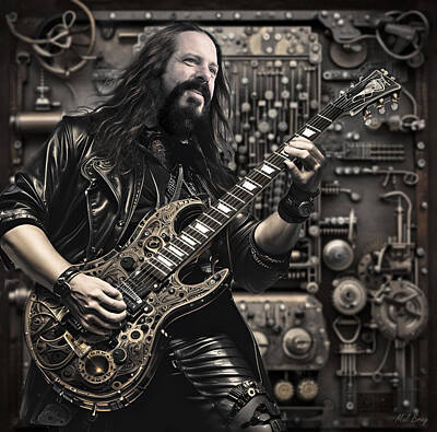 Steampunk Royalty Free Images - John Petrucci Enigma Machine Steampunk Royalty-Free Image by Mal Bray