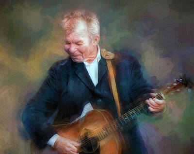 Actors Royalty-Free and Rights-Managed Images - John Prine Singer Songwriter by Mal Bray