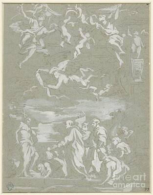 State Pop Art - John the Baptist and the Levites, Mattia Preti, 1661 - 1666 by Shop Ability