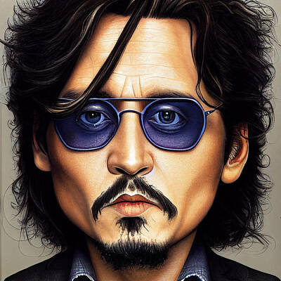 Actors Rights Managed Images - Johnny  Depp  Caricature  drawing  Portrait  Exaggerated  featu  645faa9a7c  043c6450  6450645563f   Royalty-Free Image by Celestial Images