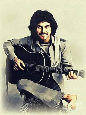 Music Painting Rights Managed Images - Johnny Rivers, Music Legend Royalty-Free Image by Esoterica Art Agency