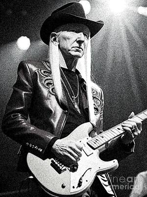 Celebrities Digital Art Royalty Free Images - Johnny Winter, Music Star Royalty-Free Image by Esoterica Art Agency