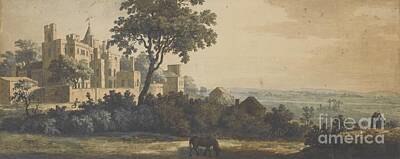 City Scenes Paintings - Jonathan Skelton Lord Tyrawleys House upon Greenwich Hill by Artistic Rifki