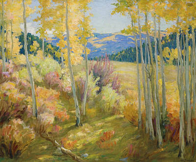 Bicycle Graphics - Joseph Henry Sharp 1859-1953 Taos Forest by Artistic Rifki