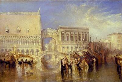 Cultural Textures - Joseph Mallord William Turner  Venice the Bridge of Sighs Tate Britain by Arpina Shop