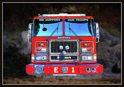 Mixed Media - Just A Fire Truck by Constance Lowery