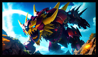 Science Fiction Royalty Free Images - KAIJU Incineroar Royalty-Free Image by Shawn Dall