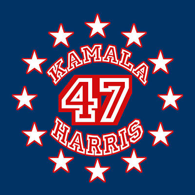 Politicians Digital Art - Kamala Harris 47 President Election 2024 by Aaron Geraud