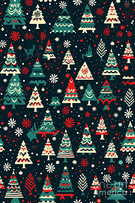 Digital Art Royalty Free Images - Kamrino - Ugly Christmas pattern Royalty-Free Image by Sabantha