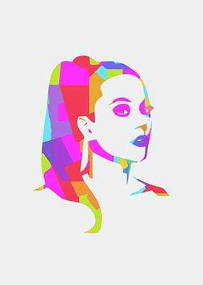 Actors Digital Art - Katy Perry POP ART by Ahmad Nusyirwan