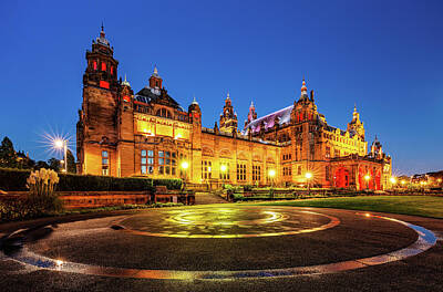 Royalty-Free and Rights-Managed Images - Kelvingrove Art Gallery and Museum Twilight by Grant Glendinning