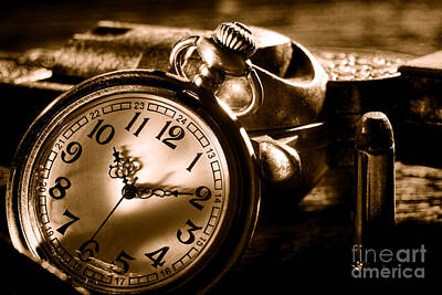 Landmarks Royalty-Free and Rights-Managed Images - Killer Time - Sepia by American West Legend