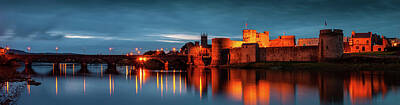Fantasy Royalty-Free and Rights-Managed Images - King Johns Castle at Twilight by Pierre Leclerc Photography