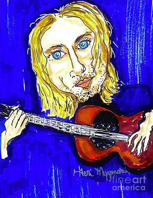 Rock And Roll Mixed Media - Kurt Cobain Nirvana by Geraldine Myszenski