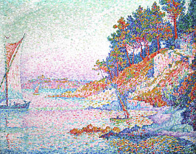 Royalty-Free and Rights-Managed Images - La Calanque by Paul Signac by Mango Art