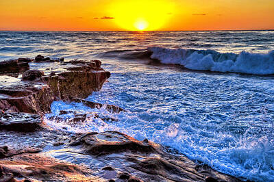 Rusty Trucks Rights Managed Images - La Jolla Cove Sunset Royalty-Free Image by John Hoffman
