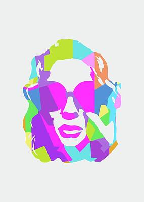 Musicians Digital Art - Lady Gaga POP ART by Ahmad Nusyirwan