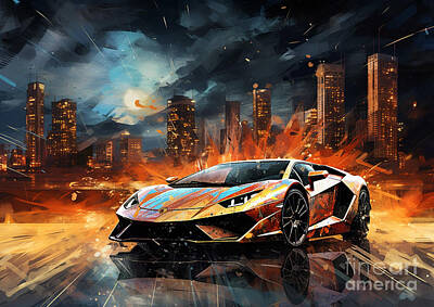 Dragons - Lamborghini Centenario 4 vehicle by Destiney Sullivan
