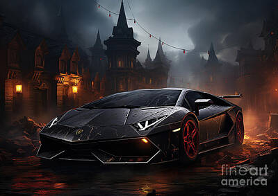Sports Rights Managed Images - Lamborghini Sesto Elemento fantasy concept Royalty-Free Image by Destiney Sullivan