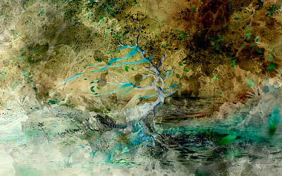 Abstract Landscape Mixed Media - Landscape Abstract by Marvin Blaine