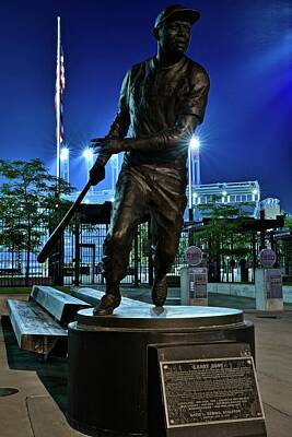 Athletes Royalty Free Images - Larry Doby Royalty-Free Image by Frozen in Time Fine Art Photography