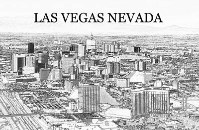 Mountain Mixed Media - Las Vegas city work A by David Lee Thompson
