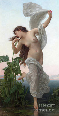 Cities Paintings - Laurore - Dawn - William Bouguereau by Sad Hill - Bizarre Los Angeles Archive