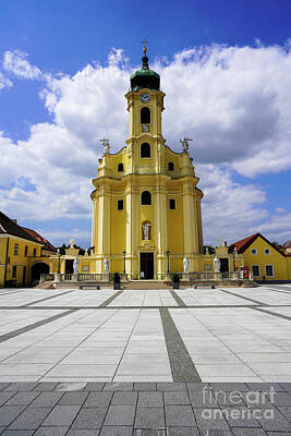New Years - Laxenburg City Hall and Parish Church in Vienna Austria 2 of 3 by William Robert Stanek
