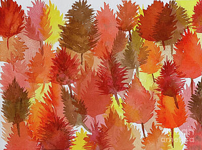 Personalized Name License Plates - Layered Leaves by Lisa Neuman