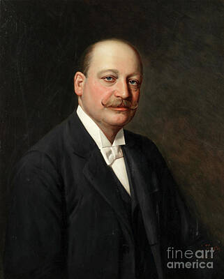 Tea Time Royalty Free Images - Lazar Krestin Lithuanian 1868 1938 Portrait of a gentleman thought to be Baron Paul Schey Koromla Royalty-Free Image by Artistic Rifki