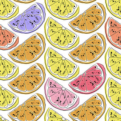 Achieving - Lemon seamless pattern. summer background with citrus fruits. Textile texture by Julien
