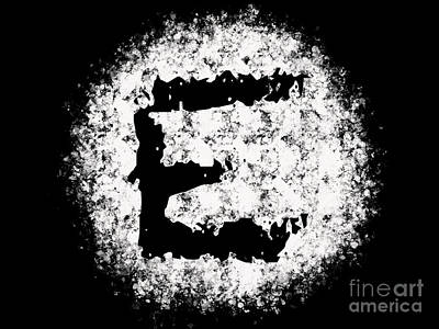The Rolling Stones Royalty Free Images - Letter E On a White Sprayed Background pr022 Royalty-Free Image by Douglas Brown