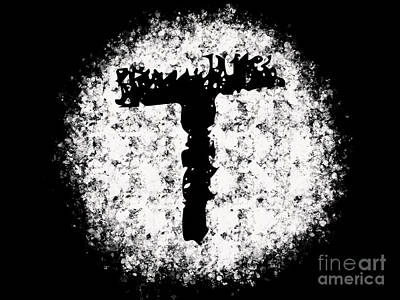 Modern Man Ford Bronco - Letter T On a White Sprayed Background pr007 by Douglas Brown