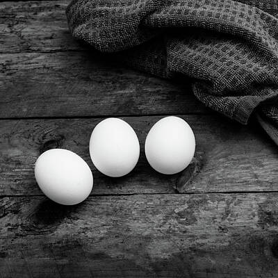Still Life Photos - Lewiston Three Eggs 24 by Bob Orsillo