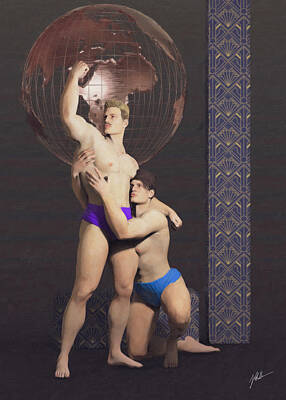 Athletes Digital Art - LGBT Love is love number six by Joaquin Abella