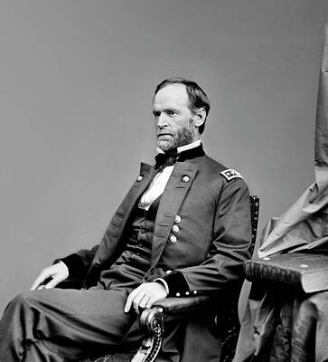 Portraits Photos - Lieutenant General William Tecumseh Sherman Portrait by War Is Hell Store