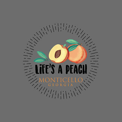 Beach House Signs Royalty Free Images - Lifes a Peach - Monticello, Georgia Royalty-Free Image by Gestalt Imagery