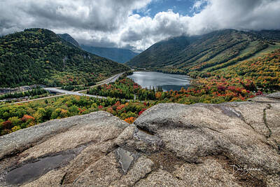 Dan Beauvais Royalty-Free and Rights-Managed Images - Lifting Clouds Franconia Notch #4203 by Dan Beauvais