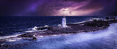 Easter Bunny - Light house in a Storm by Thomas Ozga