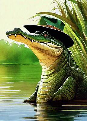 Reptiles Digital Art - Like Me Hat by James Eye