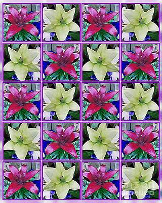 Lilies Digital Art - Lily Collage 2 by Douglas Brown
