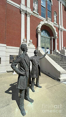 Politicians Rights Managed Images - Lincoln and Thornton Debate at Shelby County Courthouse in Shelbyville Illinois 0001 Royalty-Free Image by Jack Schultz
