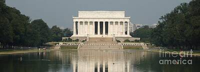 Politicians Photos - Lincoln Memorial on Reflection by Timothy Graf