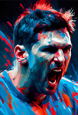 Recently Sold - Cities Digital Art Royalty Free Images - Lionel Messi  Royalty-Free Image by Mauricio Sobalvarro