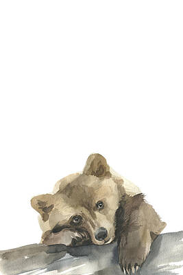 Animals Digital Art - Little Animals - My Mountain Lion Cub Art Poster 3 by Celestial Images