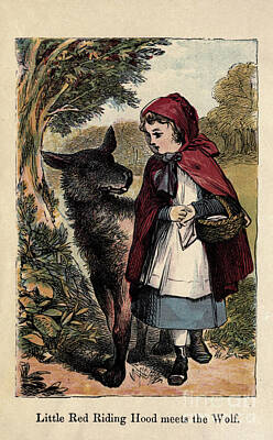 Graduation Sayings Royalty Free Images - Little Red Riding Hood j2 Royalty-Free Image by Historic illustrations