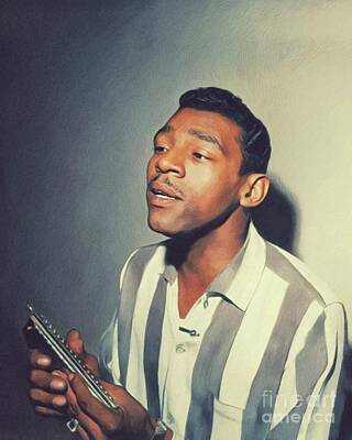 Music Painting Rights Managed Images - Little Walter, Music Legend Royalty-Free Image by Esoterica Art Agency