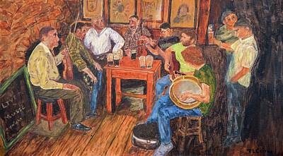 Recently Sold - Beer Painting Rights Managed Images - Live Music Tonight Royalty-Free Image by Teresa Cairns