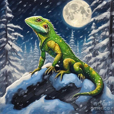 Fantasy Royalty Free Images - Lizard Royalty-Free Image by Adrien Efren