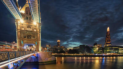 Skiing And Slopes - London City at dusk by Manjik Pictures